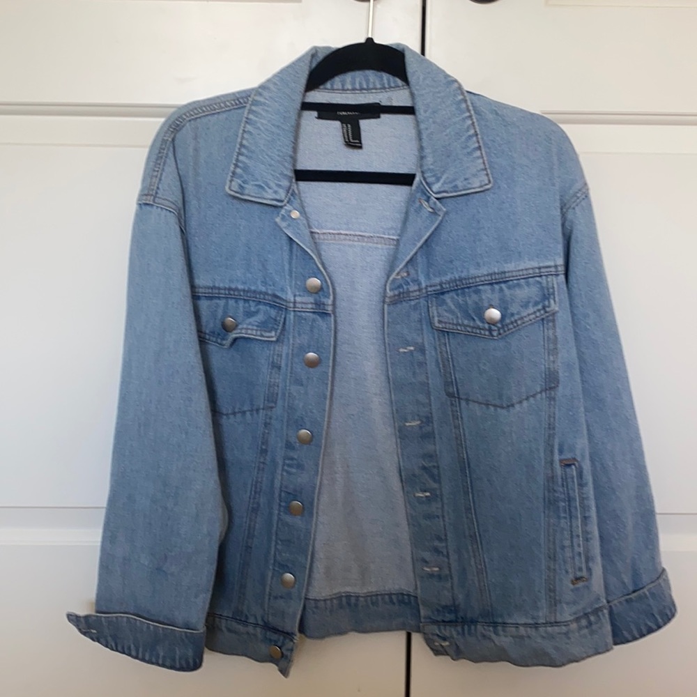 Oversized jean jacket